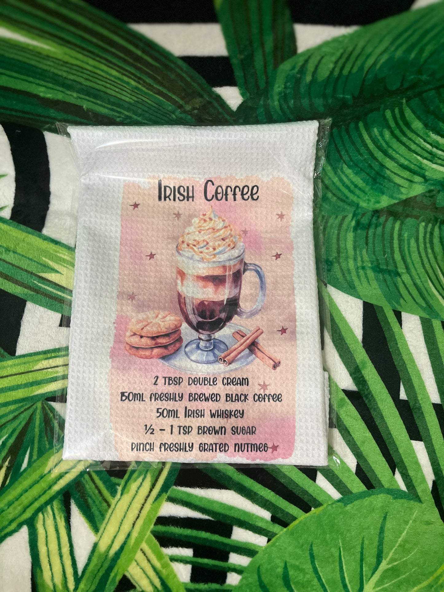 Irish Coffee Recipe Kitchen Towel
