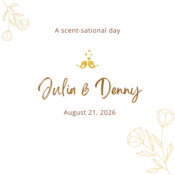 Personalized perfume wedding favor roll-on bottles with custom labels