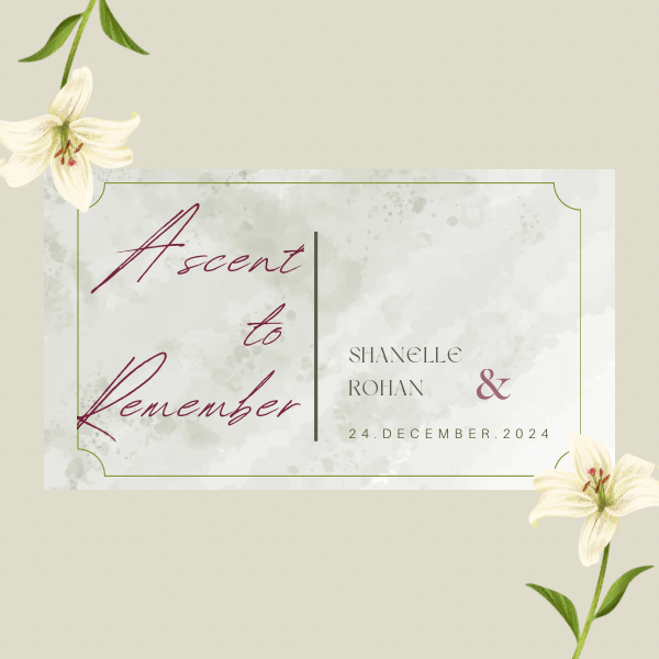 Personalized perfume wedding favor roll-on bottles with custom labels