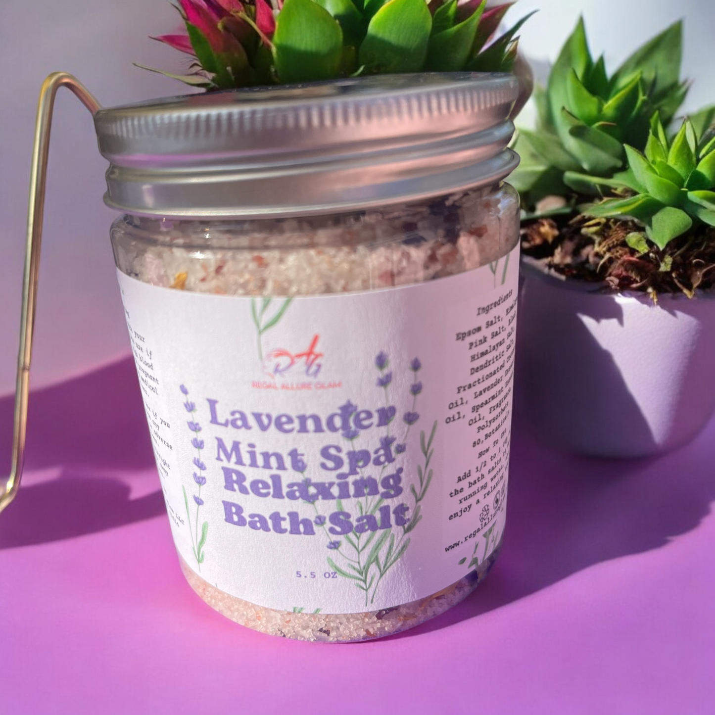 Lavender Mint Spa Relaxing Bath Salt